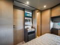 KUDU Ferretti Yacht 750 master cabin vanity unit and TV
