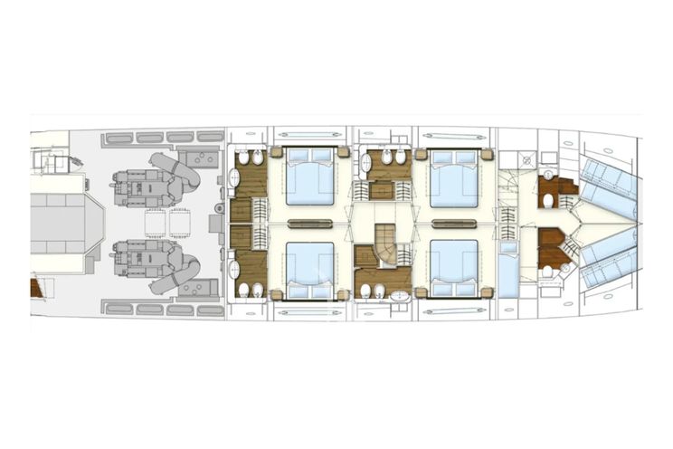 Layout for KATARIINA XO Ferretti 960 - cabin deck layout