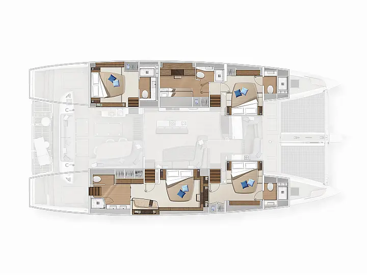 Layout for LA CONTRORA Lagoon Sixty 5 - layout