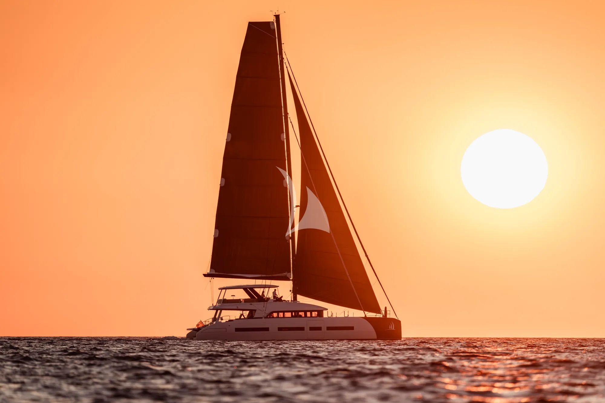 LA DESIRADE Lagoon Seventy 7 - sunset sailing