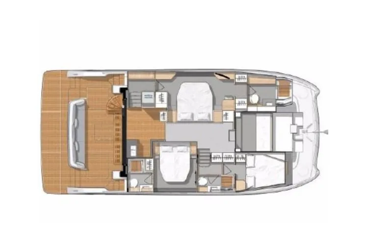 Layout for LA DOLCE VITA Fountaine Pajot MY6 - layout