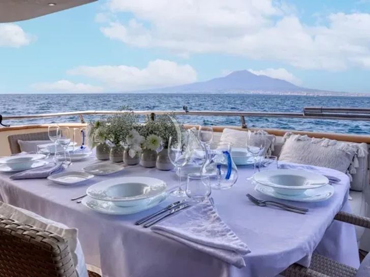 LADY A Maiora 30m - aft dining LADY A Maiora 30m - aft dining