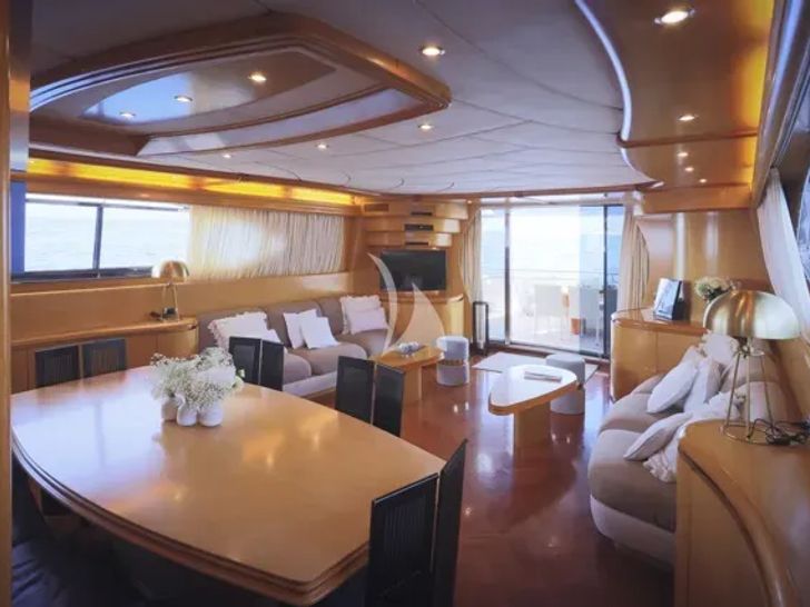 LADY A Maiora 30m - saloon dining and seating area LADY A Maiora 30m - saloon dining and seating area