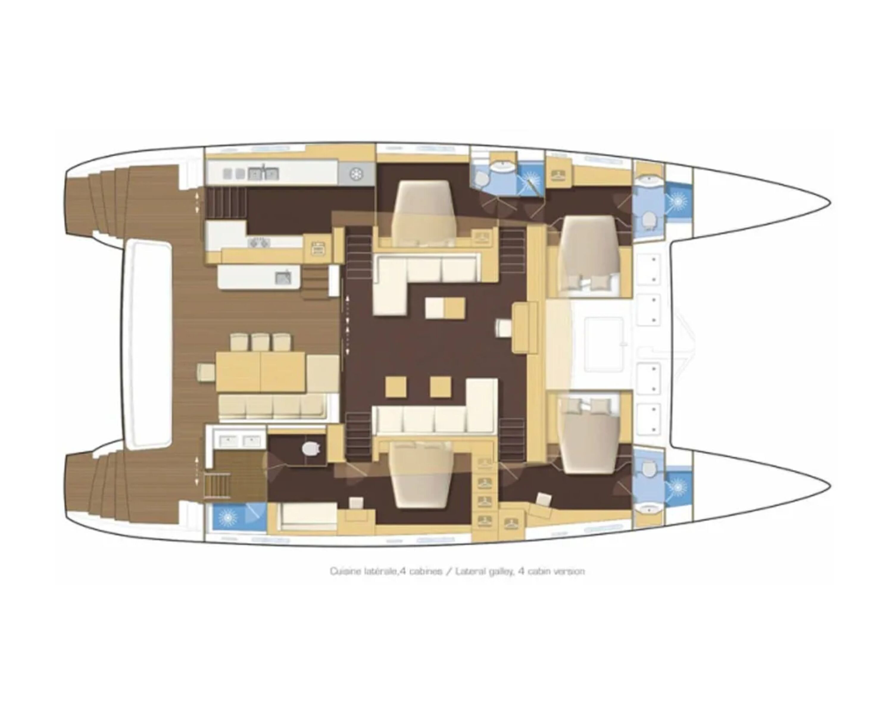 LADY RACHEL Lagoon 620 - cabin layout