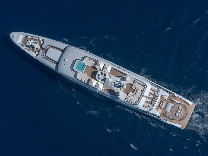 LADY VERA Nobiskrug 73m - top aerial shot LADY VERA Nobiskrug 73m - top aerial shot