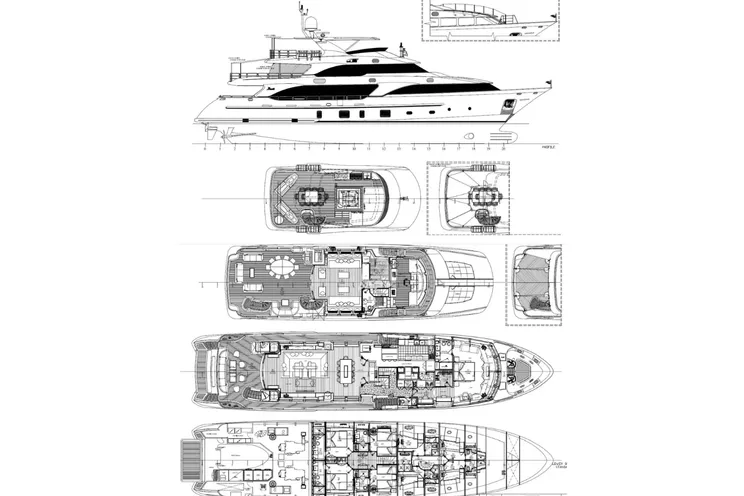 Layout for LADY H Benetti Classic 121 - layout