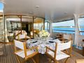 LADY JERSEY Abeking and Rasmussen 36m - aft deck dining area LADY JERSEY Abeking and Rasmussen 36m - aft deck dining area