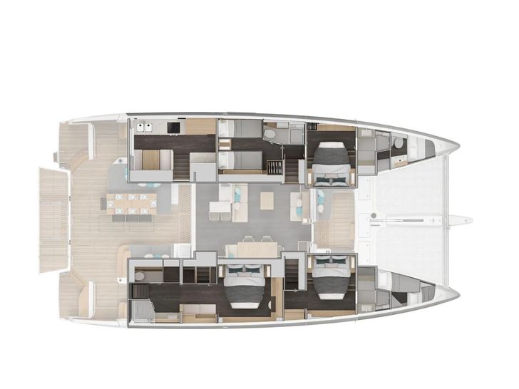 LADY M Lagoon 60 - cabin layout LADY M Lagoon 60 - cabin layout