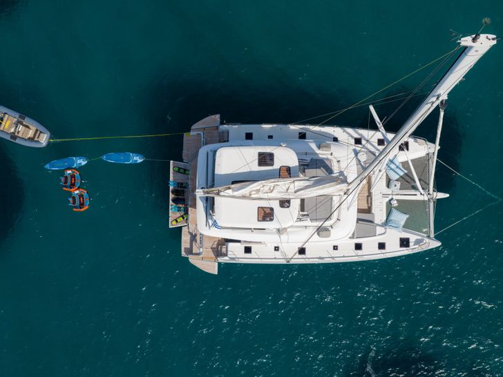 LADY M Lagoon 60 - top aerial shot LADY M Lagoon 60 - top aerial shot