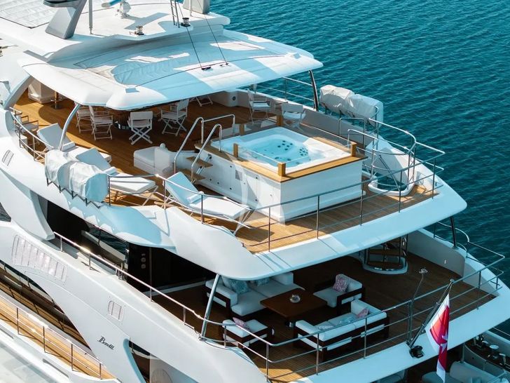 LADY MRD Benetti Crystal 140 - aft view LADY MRD Benetti Crystal 140 - aft view