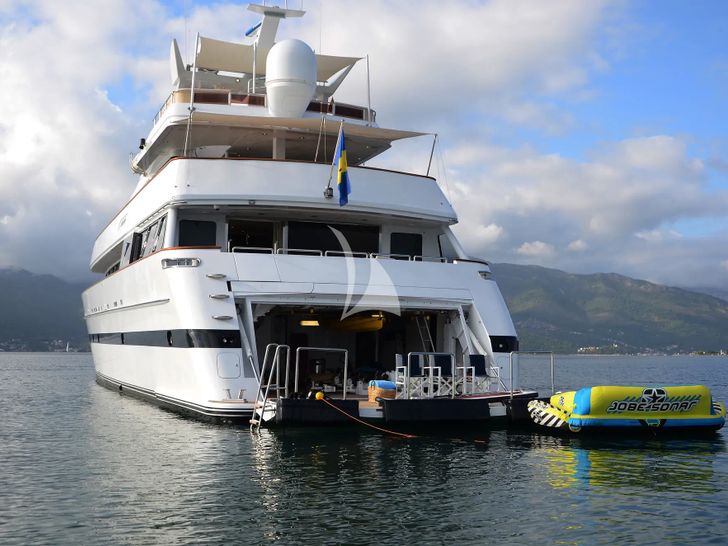 LADYSHIP Heesen 41m - aft shot with the water toys LADYSHIP Heesen 41m - aft shot with the water toys