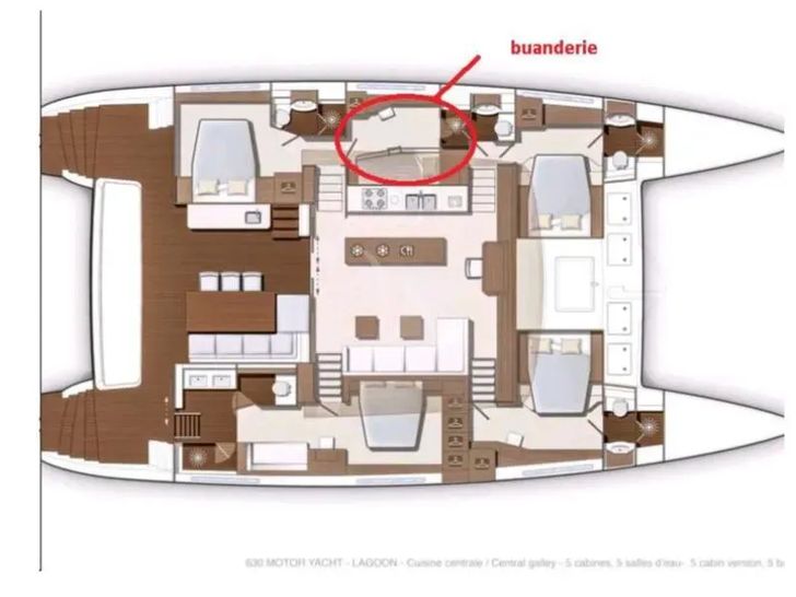 LA FREGATE Lagoon 630 - layout LA FREGATE Lagoon 630 - layout