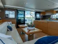 LA FREGATE Lagoon 630 - saloon seating and galley LA FREGATE Lagoon 630 - saloon seating and galley