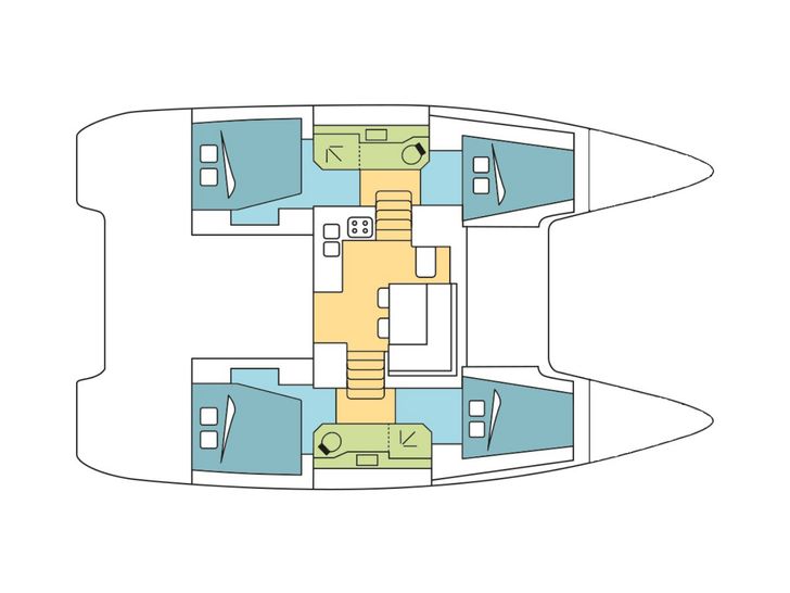Lagoon 40 - layout Lagoon 40 - layout