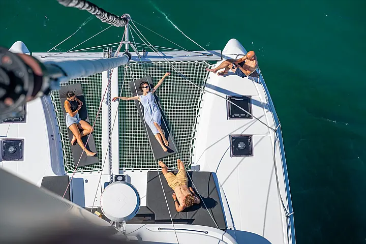 Lagoon 43 - top foredeck shot