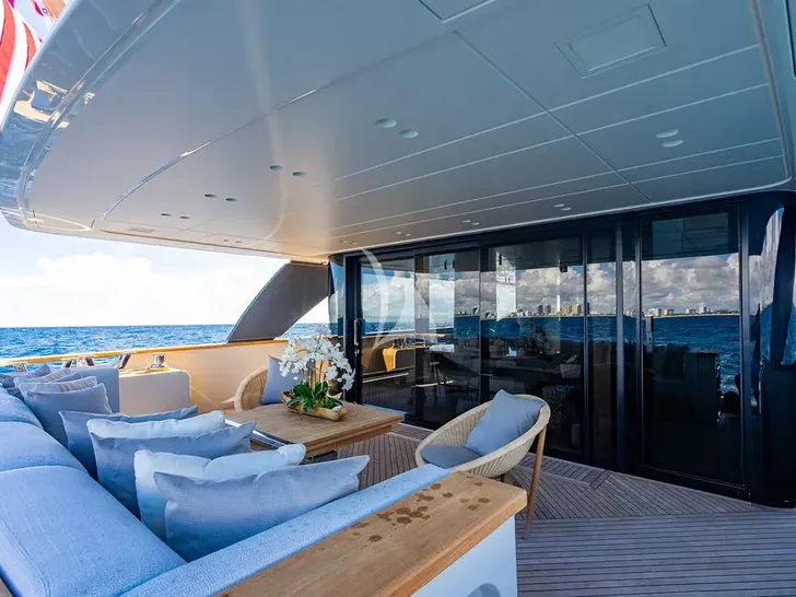 LAILA Sanlorenzo SD90 - main aft deck lounge LAILA Sanlorenzo SD90 - main aft deck lounge