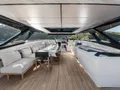 LA MOROCHA Ferretti 1000 - flybridge seating and dining area LA MOROCHA Ferretti 1000 - flybridge seating and dining area