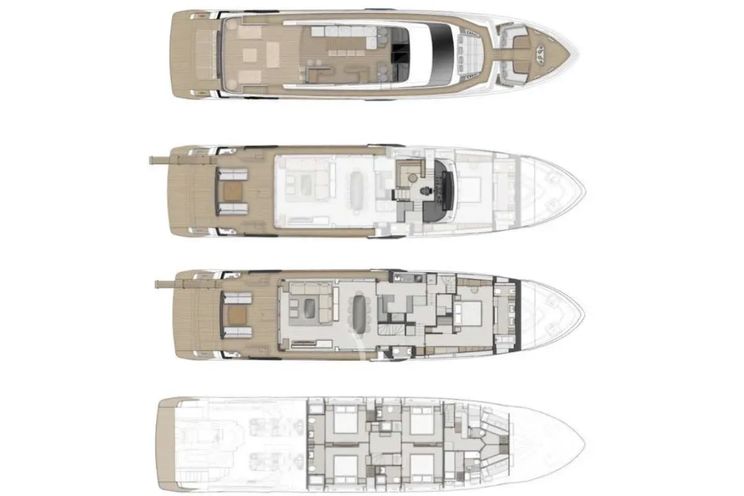 Layout for LA MOROCHA Ferretti 1000 - layout