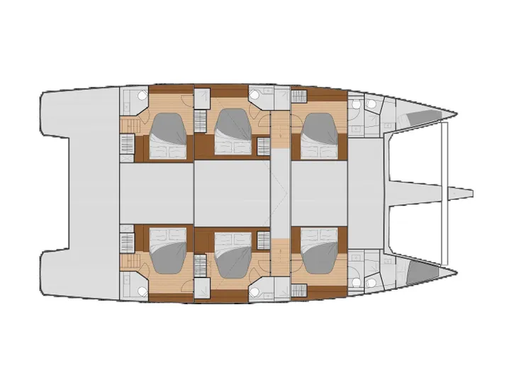 LA PERLE Fountaine Pajot Samana 59 - layout LA PERLE Fountaine Pajot Samana 59 - layout