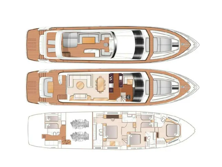 LARIMAR II Princess Y82 - deck layout LARIMAR II Princess Y82 - deck layout