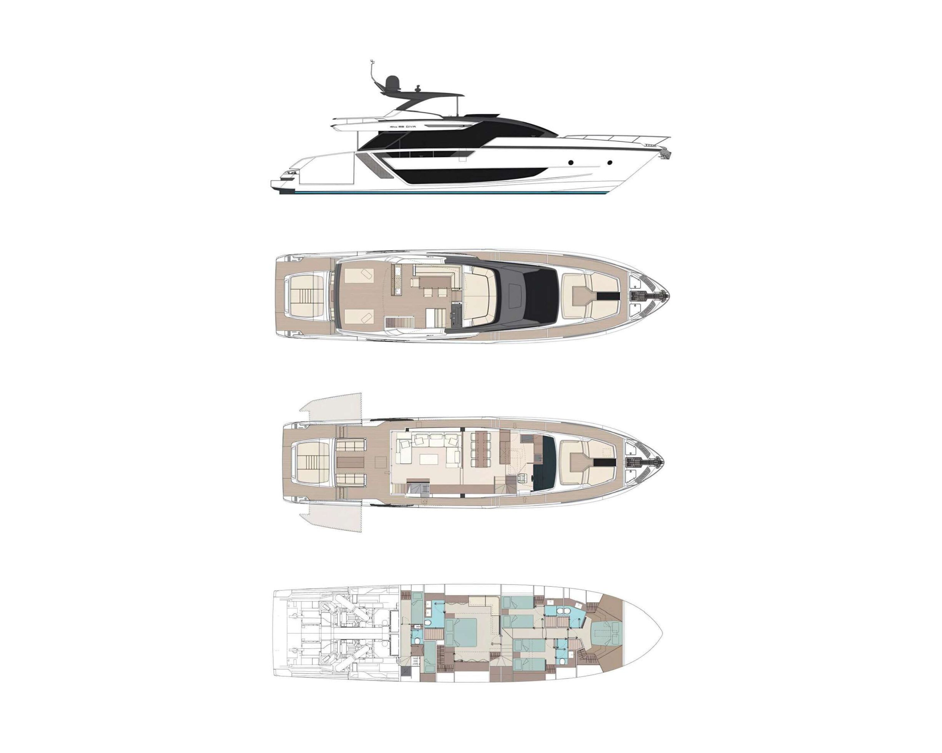 Layout for L'AS BLEU Riva Diva 82 - layout
