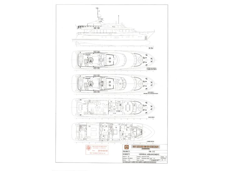 LA STELLA DEI MARI Timmerman Yachts 33m - layout LA STELLA DEI MARI Timmerman Yachts 33m - layout