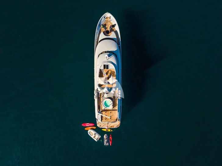 LA STELLA DEI MARI Timmerman Yachts 33m - top aerial shot LA STELLA DEI MARI Timmerman Yachts 33m - top aerial shot
