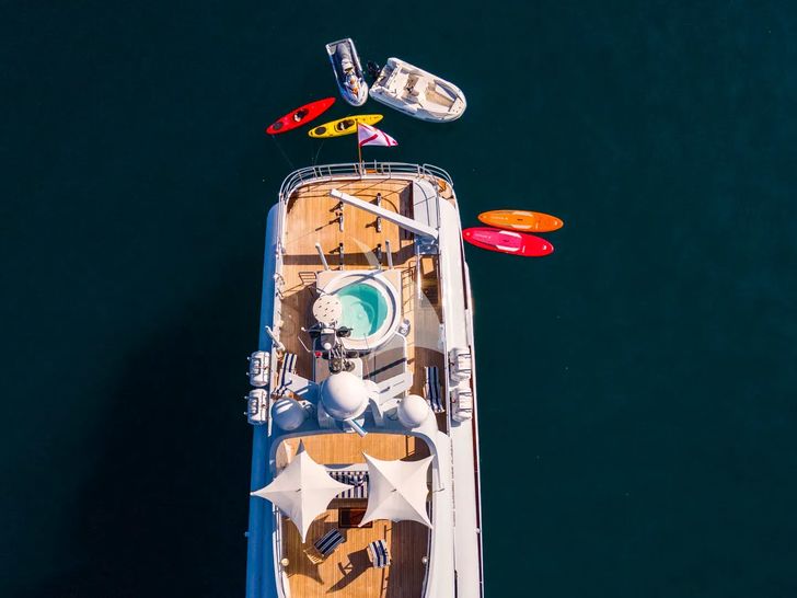LA STELLA DEI MARI Timmerman Yachts 33m - top aft shot with water toys LA STELLA DEI MARI Timmerman Yachts 33m - top aft shot with water toys