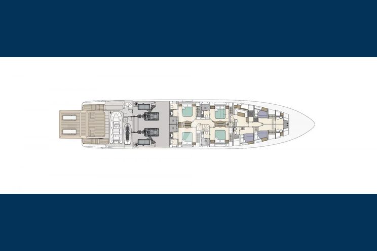 Layout for LEGEND Benetti 121 motor yacht layout cabin deck