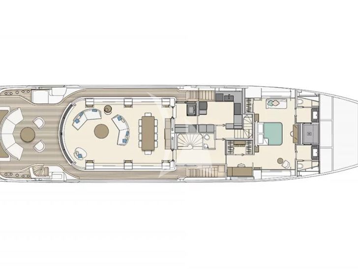 LEGEND Benetti 121 motor yacht layout main deck