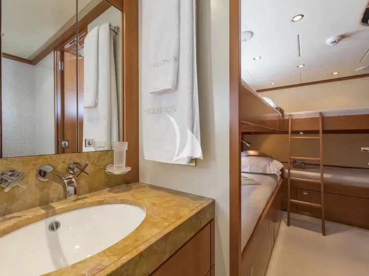 L`EQUINOX Heesen 37m - bunk cabin bathroom L`EQUINOX Heesen 37m - bunk cabin bathroom