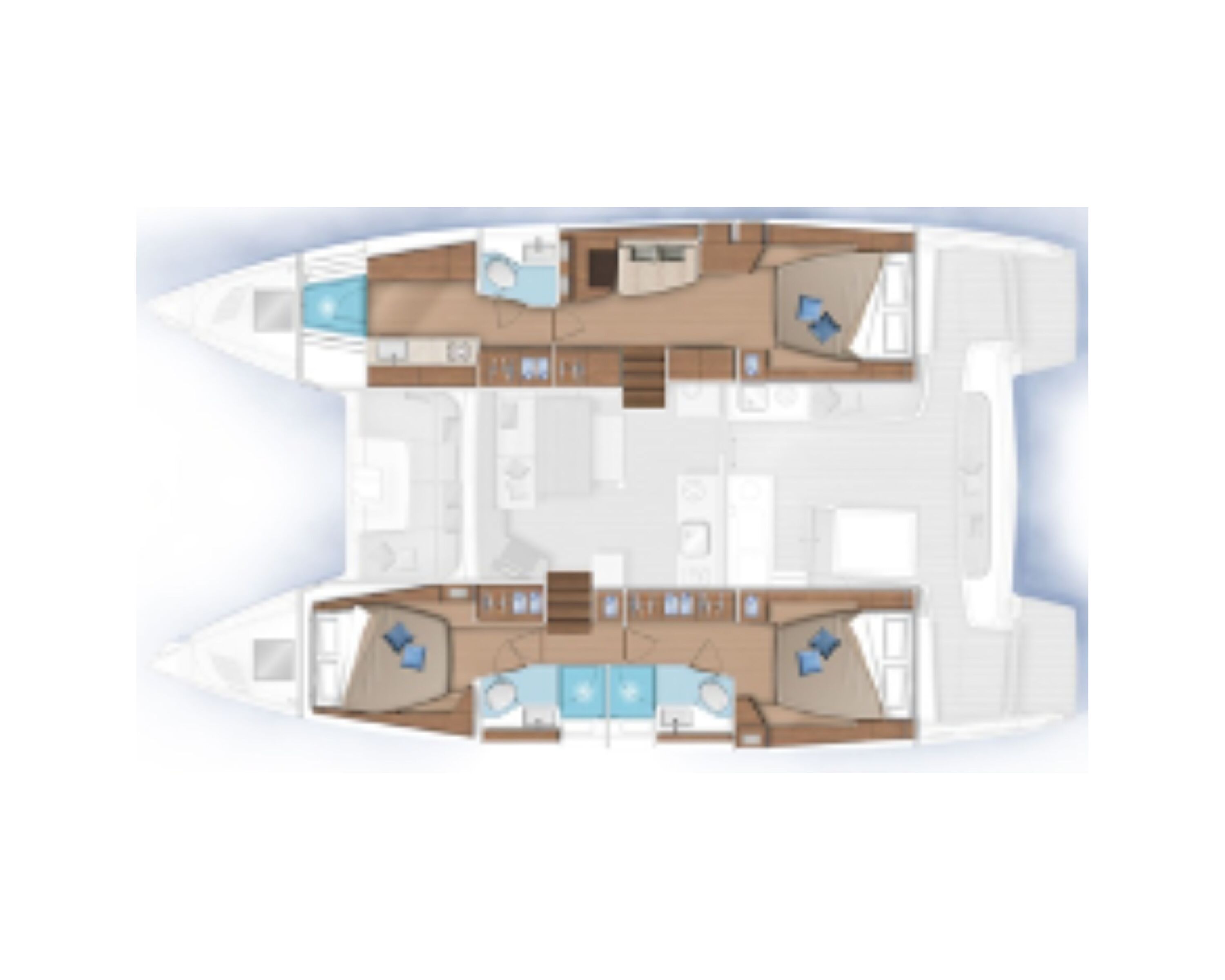 Layout for LES JUMEAUX Lagoon 46 - layout