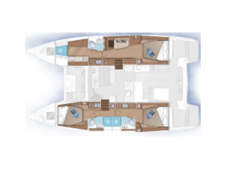 LES JUMEAUX Lagoon 46 - layout LES JUMEAUX Lagoon 46 - layout