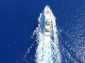 LE VERSEAU Princess 40M - cruising aerial shot LE VERSEAU Princess 40M - cruising aerial shot