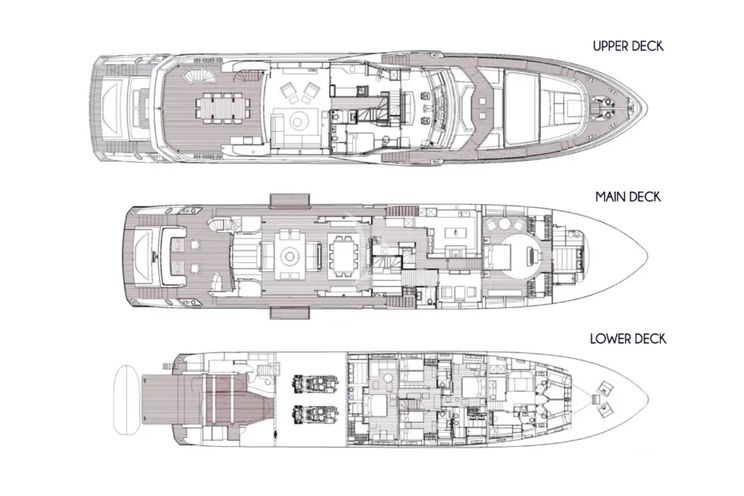 Layout for LE VERSEAU Princess 40M - layout