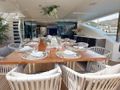 LE VERSEAU Princess 40M - sky deck dining area LE VERSEAU Princess 40M - sky deck dining area