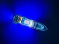 LE VERSEAU Princess 40M - top aerial shot at night LE VERSEAU Princess 40M - top aerial shot at night