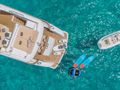 LEX Maiora 24S - aerial aft shot with the water toys LEX Maiora 24S - aerial aft shot with the water toys