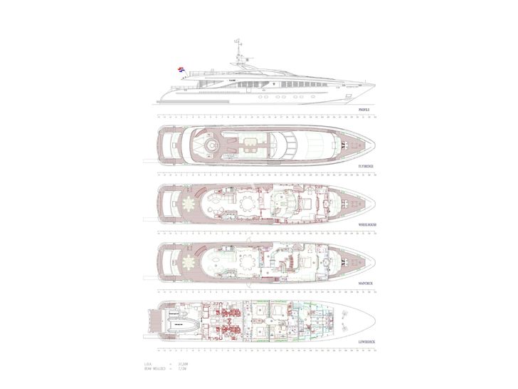 L`EQUINOX Heesen 37m - layout L`EQUINOX Heesen 37m - layout