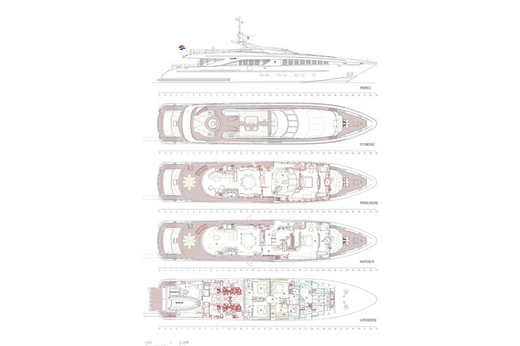Layout for L`EQUINOX Heesen 37m - layout