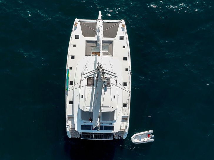 LIBERTA Fountaine Pajot Samana 59 - top aerial shot LIBERTA Fountaine Pajot Samana 59 - top aerial shot
