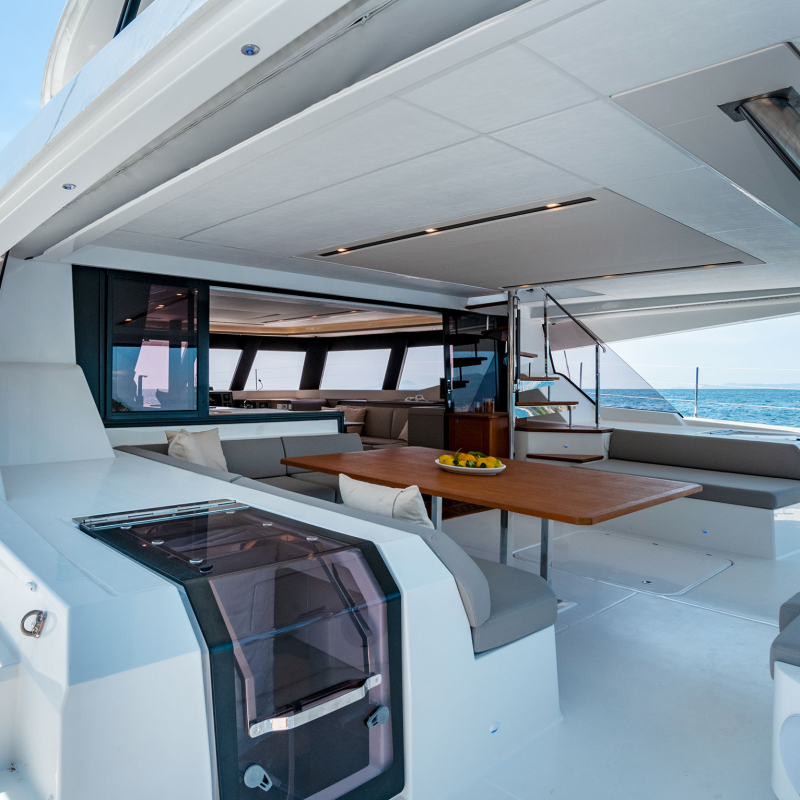 LIBERTA Fountaine Pajot Samana 59 - aft deck wide shot