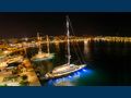 LIFE IS GOOD Ximar Sailing Yacht 45m aerial shot at night