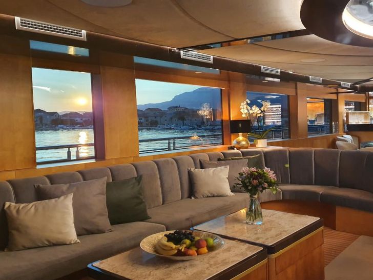 LIFE IS GOOD Ximar Sailing Yacht 45m - saloon seating LIFE IS GOOD Ximar Sailing Yacht 45m - saloon seating