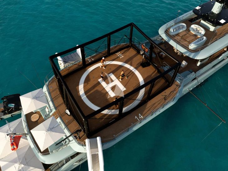 LIMERENCE Alia Sea Club 53m - heli pad converted into a basketball court LIMERENCE Alia Sea Club 53m - heli pad converted into a basketball court