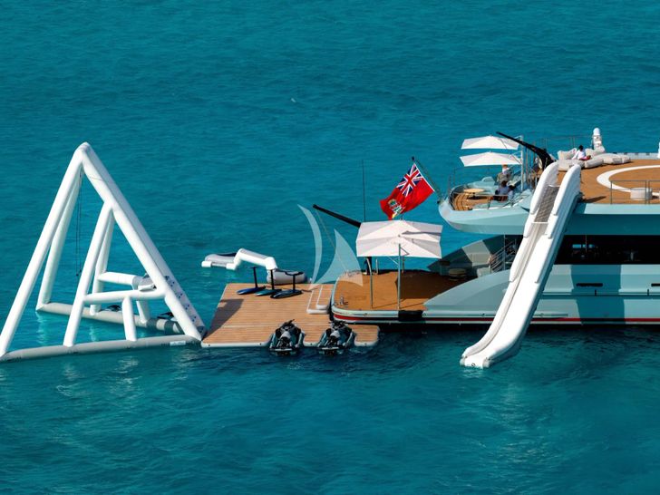 LIMERENCE Alia Sea Club 53m - inflatables set up LIMERENCE Alia Sea Club 53m - inflatables set up