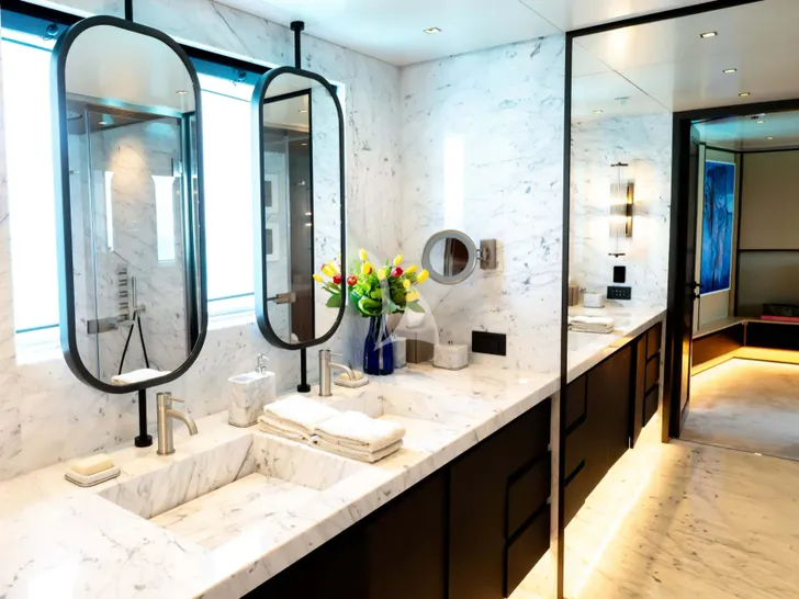 LIMERENCE Alia Sea Club 53m - master cabin bathroom LIMERENCE Alia Sea Club 53m - master cabin bathroom