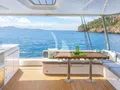 LINDA Lagoon 60 - flybridge dining lounge and minibar LINDA Lagoon 60 - flybridge dining lounge and minibar