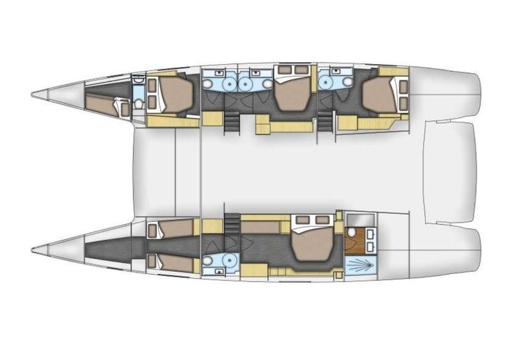 Layout for LIR Fountaine Pajot Victoria 67 - Layout