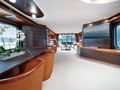 LITTLE PEARL Moonen 30m Superyacht dining area with TV LITTLE PEARL Moonen 30m Superyacht dining area with TV